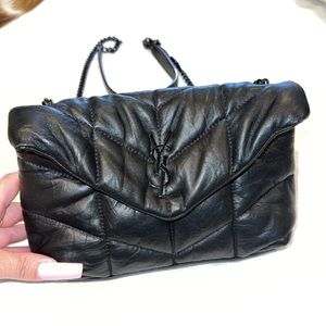 AUTHENTIC YSL Toy Loulou Puffer Leather Crossbody